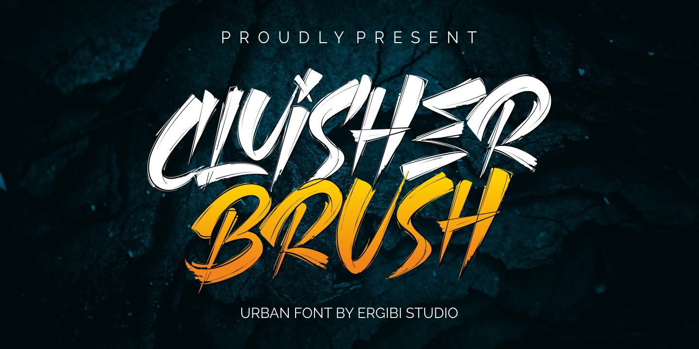 Пример шрифта Cluisher Brush #1